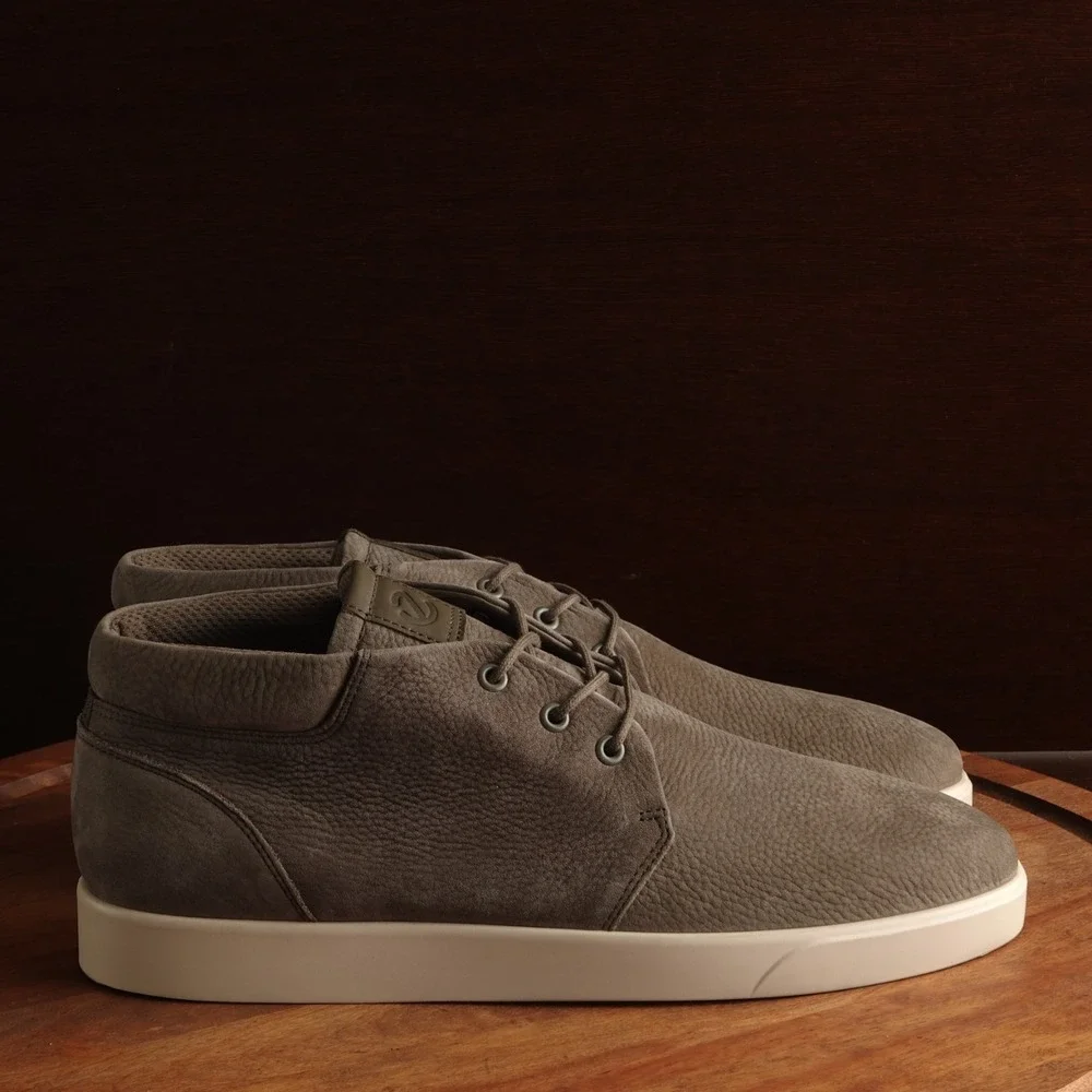 Ecco Sneakers Mens SZ EU 45 US 11-11.5 Green Street Lite Chukka Leather Comfort